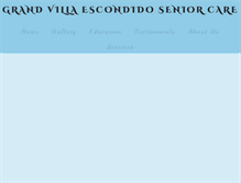 Tablet Screenshot of escondidoseniorcare.com